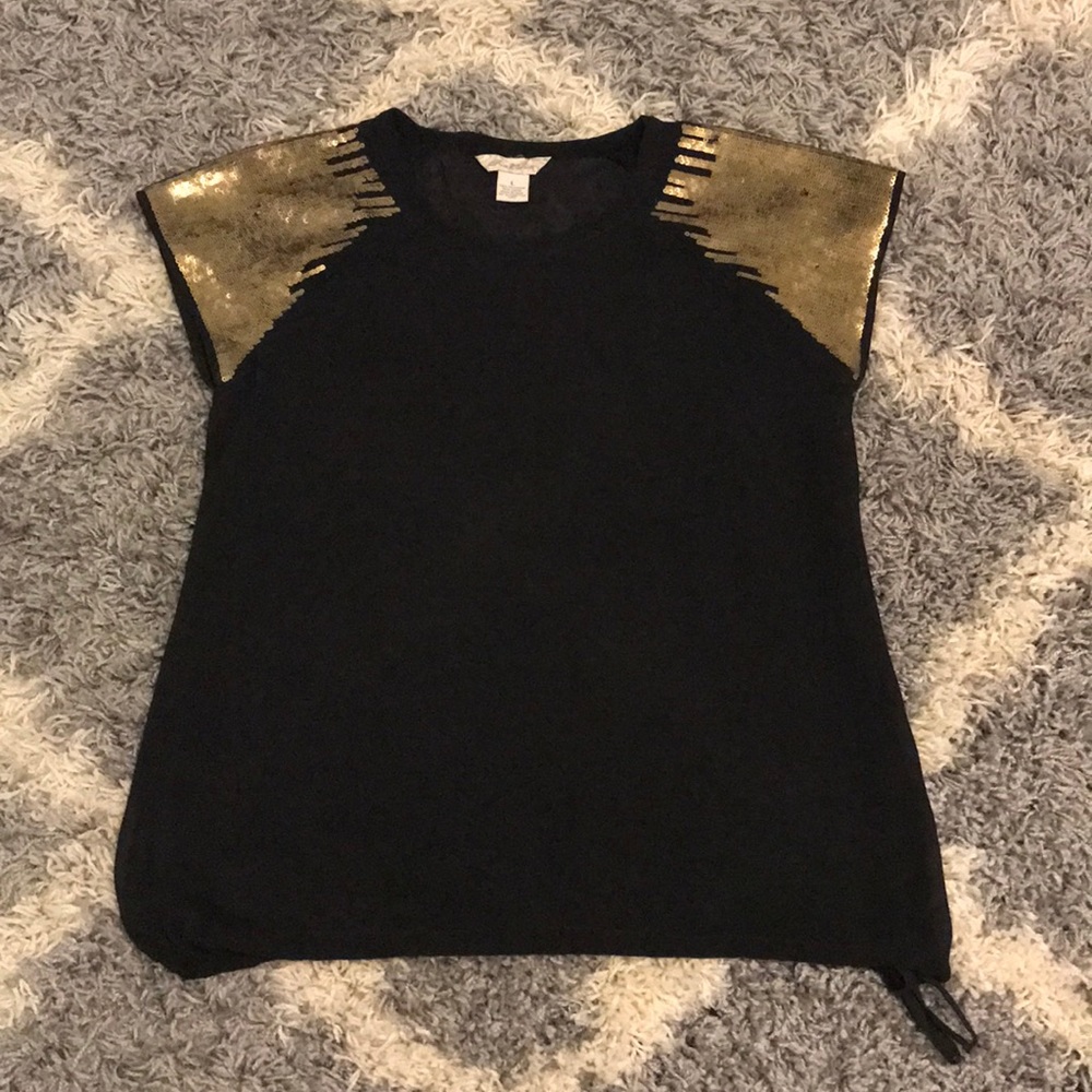 Black and gold blouse
